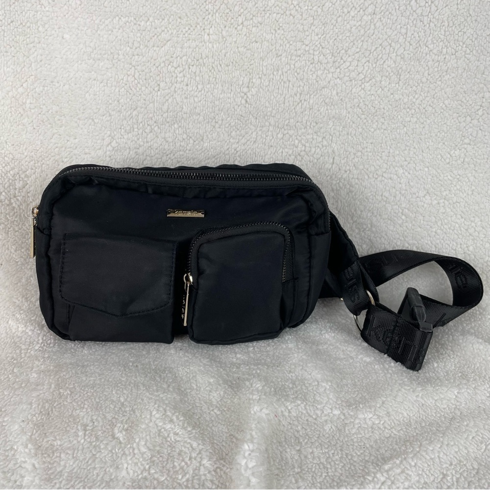 Kensie black canvas belt bag - Picture 2 of 9
